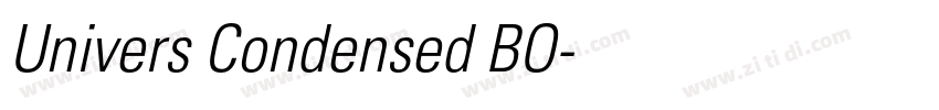 Univers Condensed BO字体转换